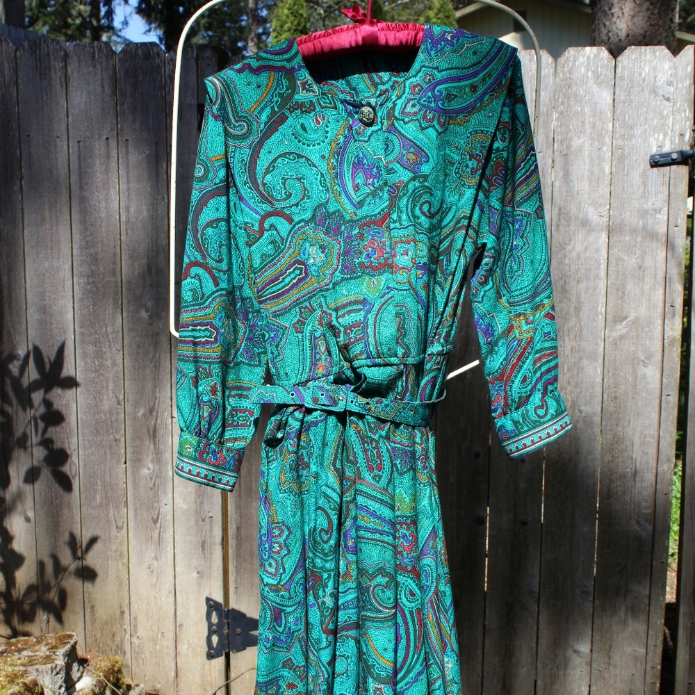 Vintage paisley stunner dress